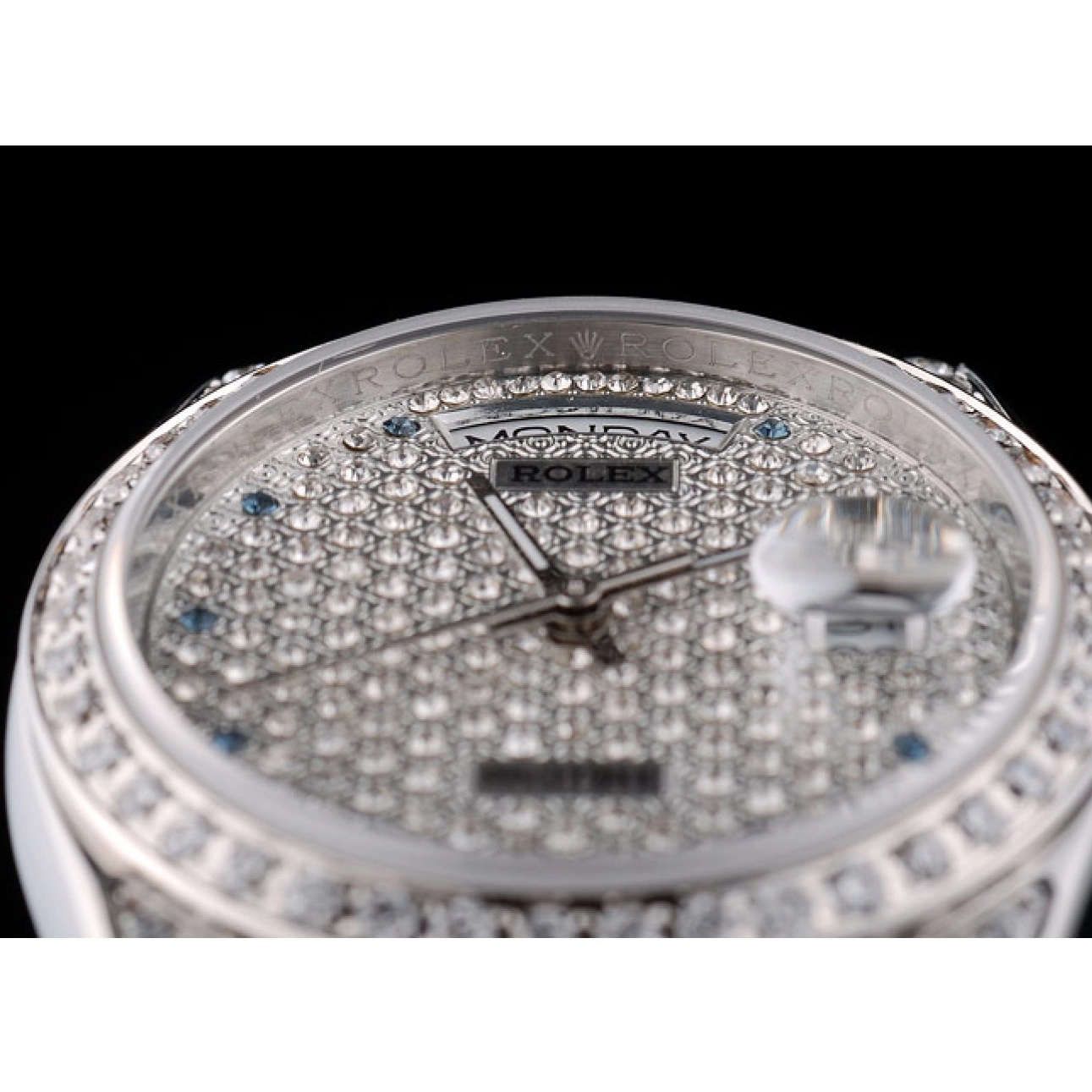 Aaa replica watch Plated 41986 Steel DayDate Rolex Dial Plated Bracelet Diamond Stainless Diamond 0804